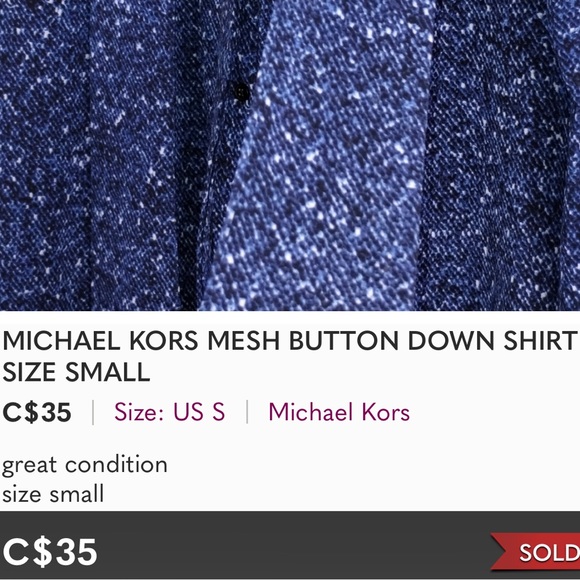 MICHAEL KORS Mesh Blouse Button Shirt Bow Tie Micro Print cAsual Office - Picture 5 of 5